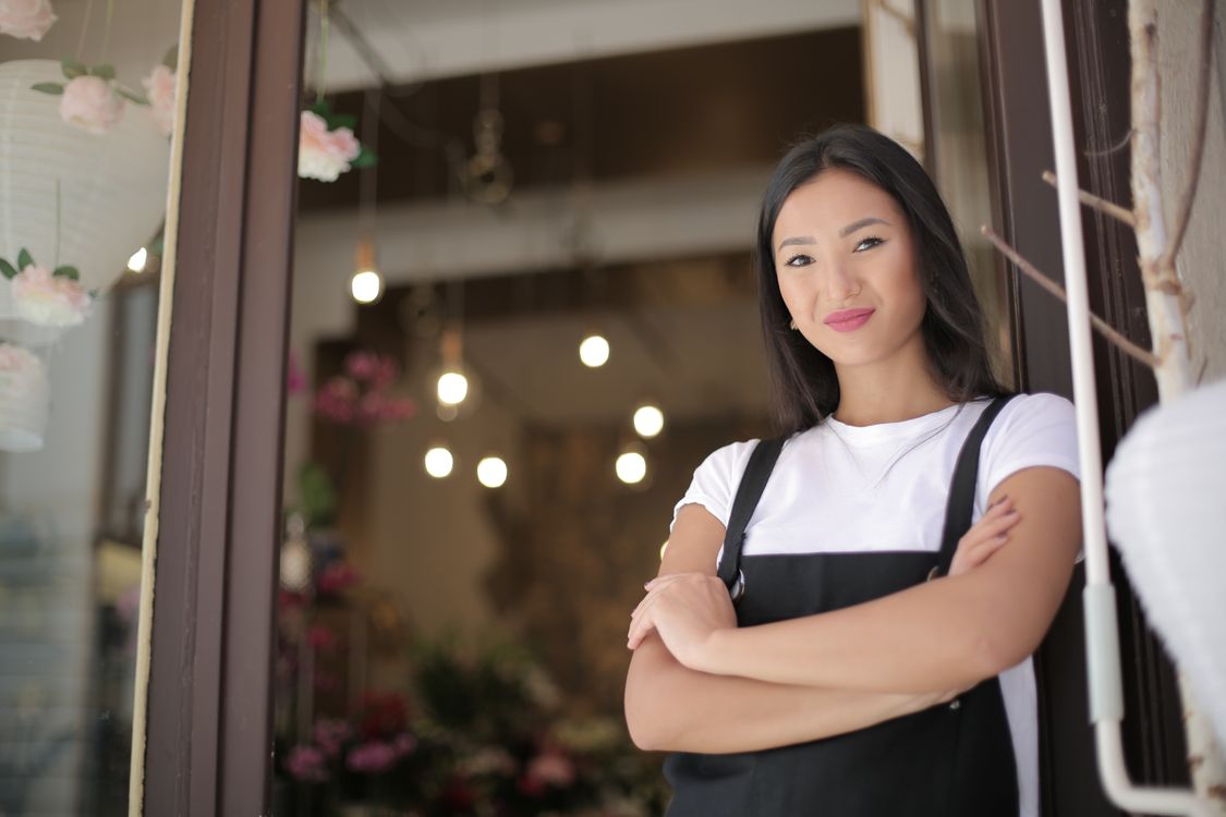 Confident small business owner